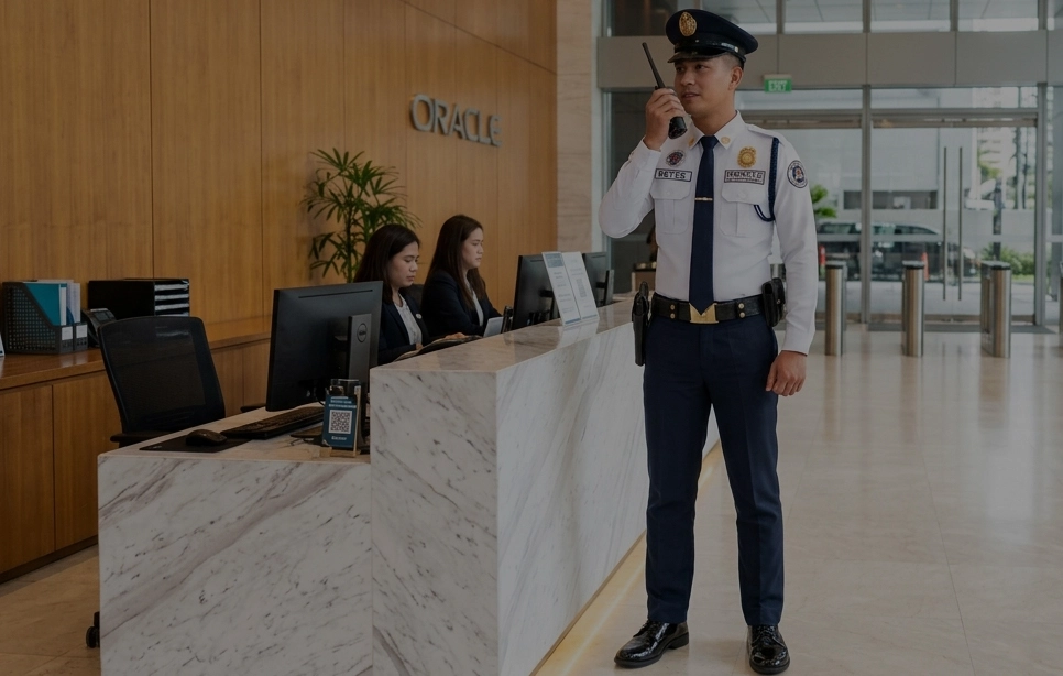 Professional security personnel securing residential property in Mandaluyong Philippines